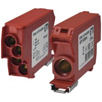 Розподільчий блок ETI EDBJ-1x70-4x25/R 192A 1000V AC/1500В DC червоний (1102444)