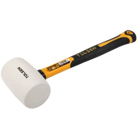 Біла гумова киянка зі скловолоконною ручкою Tolsen (25175) 450г