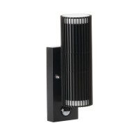 Вуличний світильник з датчиком руху Kanlux 46203 Radilo GU10 2x11W IP44 чорний