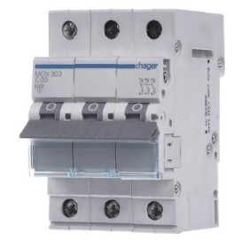 Автоматичний вимикач Hager MCN300 6кА C 0.5A 3P