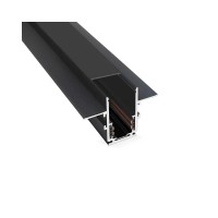 Магнітний трековий шинопровід Oledim 7771003 OL03 3м 48V вбудований Чорний