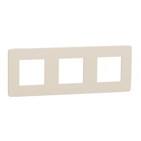 Трехместная рамка Schneider Electric Unica Studio Color NU280644 бежевая