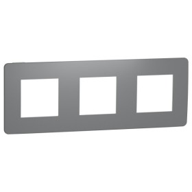Трехпостовая рамка Schneider Electric NU280621 (дымчато-серый/белый)