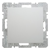 Заглушка з центральною панеллю без цоколя, полярна білизна матова Berker