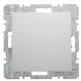 Заглушка з центральною панеллю без цоколя, полярна білизна матова Berker