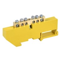 Изолированная шина TNSy «N/PE» ШЛИ6х9-6 на DIN-рейку желтая (TNSy5503124)