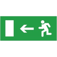 Информационная наклейка на светильник Delux (90012013) «Exit Left» (REL803) 119х323мм