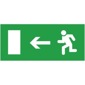 Информационная наклейка на светильник Delux (90012013) «Exit Left» (REL803) 119х323мм