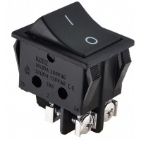 Переключатель Аско-Укрем KCD2-2-201S B/B (0-I) под винт черный (A0140040139)