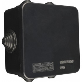 Распределительная коробка Аско-Укрем UAtmo Jet Black 85*85*50