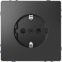 Розетка з заземленням Schneider Electric D-Life MTN2400-6034 зі шторками гвинтовий зажим антрацит