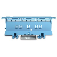 Тримач клем Wago 221-510/000-006 на рейку DIN-35 або для гвинтового кріплення (221 серія) 6мм (синій)