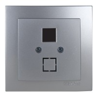 Розетка Nilson Touran срібло комп'ютерна без модуля ( 24131042 )