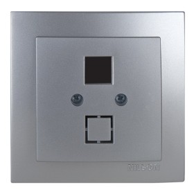Розетка Nilson Touran срібло комп'ютерна без модуля ( 24131042 )