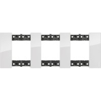 Рамка німецького стандарту на 3 поста (2+2+2 модулі) Bticino Living Now KA4802M3DW лід