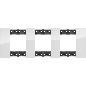 Рамка німецького стандарту на 3 поста (2+2+2 модулі) Bticino Living Now KA4802M3DW лід