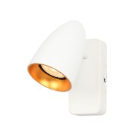 Бра, настінний світильник Italux WL-36748-1-WH-GD Tino GU10 1x10W IP20 білий