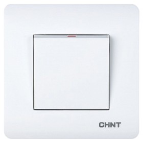 Проходной выключатель 1-клавишный Chint NEW3 белый (715378)