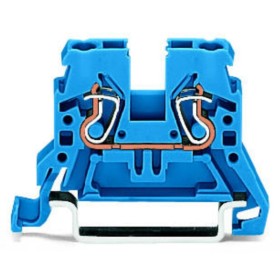 Двопровідна компактна клема Wago 870-904 TS35 (синя)