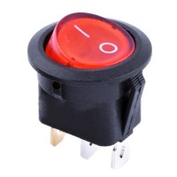 Переключатель TNSy KCD1-8-101N R/B круглый с подсветкой красный (TNSy5500736)