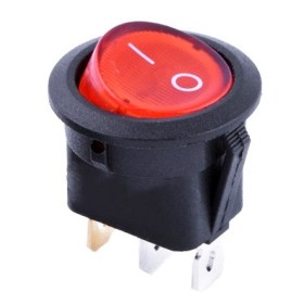 Перемикач TNSy KCD1-8-101N R/B круглий з підсвічуванням червоний (TNSy5500736)