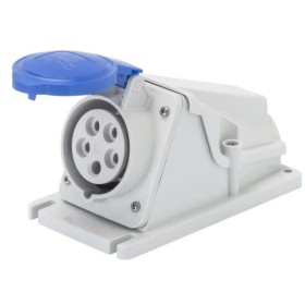 Стационарный разъем 90° GEWISS IP44 2P+E 16A 230В (GW62477)