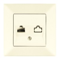 Розетка комп'ютерна Meridian, RJ45 Cat.5e, кремовий
