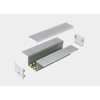 LED-профіль MLG врізний LP6625 з розсіювачем, 2 метра