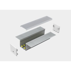 LED-профіль MLG врізний LP6625 з розсіювачем, 2 метра
