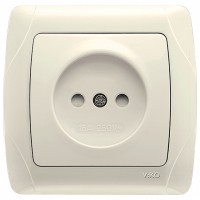 Розетка із захисними шторками, кремова VIKO Carmen