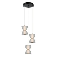 Підвісний світильник, люстра Italux PND-83949-3-BK Tica LED 3x22W 3000K 950Lm IP20 білий