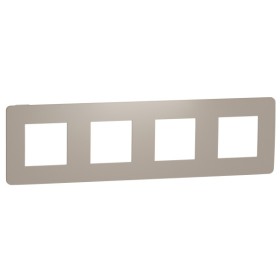 Четырехпостовая рамка Schneider Electric NU280826 (песочный/белый)