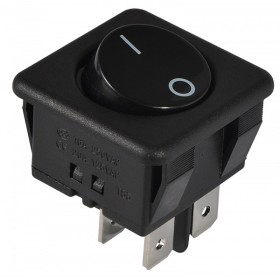 Переключатель Аско-Укрем KCD2-10-201 B/B (0-I) круглый черный (A0140040124)