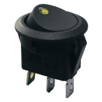 Перемикач TNSy KCD1-8-101EN Y/B круглий з підсвічуванням жовтий (TNSy5500751)