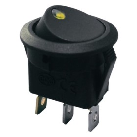 Перемикач TNSy KCD1-8-101EN Y/B круглий з підсвічуванням жовтий (TNSy5500751)