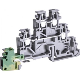 Гвинтова клема ETI ESC-TDE.2 дворівнева з заземленням сіра (3903250)