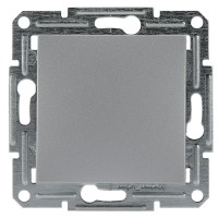 Перемикач 1-клавішний без рамки алюміній Asfora, EPH0400161