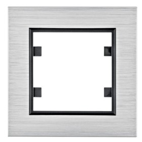 Одномісна рамка Hager WL9012 Lumina-Passion 1Х (сріблястий алюміній)