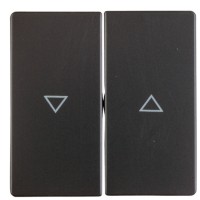 Двоклавишна клавіша вимикача Berker Qx 16256086 із символом «Стрілка» (антрацит)