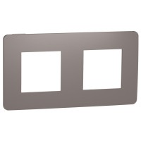 Двопостова рамка Schneider Electric NU280416 (шоколад/білий)