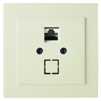Розетка Nilson Touran кремовая компьютерная CAT6e RJ45 ( 24121045 )