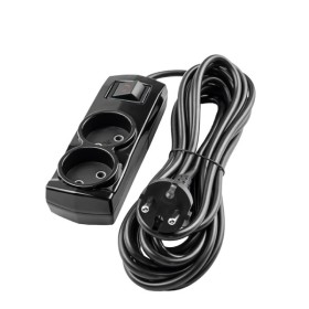 Подовжувач Violux 2р 3м без заземлення з вимикачем чорний ( 920382 )