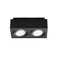 Точечный светильник Zuma Line 20075-BK Boxy GU10 2x15W IP20 чорний (5905316604919)