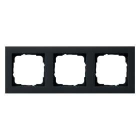 Рамка трьохмістна Gira E2 чорна матова (021309)
