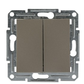 Перемикач 2-клавішний без рамки бронза Asfora, EPH0600169