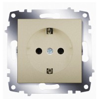 Розетка ABB Cosmo 619-011400-217 с заземлением (титан)