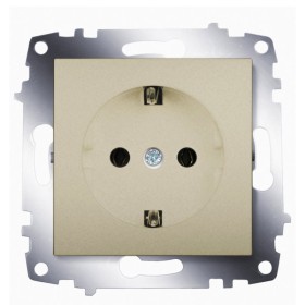 Розетка ABB Cosmo 619-011400-217 с заземлением (титан)