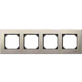 Четырехместная рамка M-ELEGANCE metal титан Merten, MTN403405