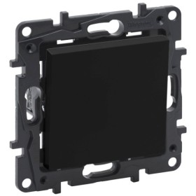 Одноклавишный перекрестный выключатель Legrand Niloe Step 10А черный винтовой механизм (863507)