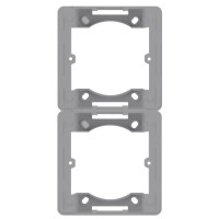 Адаптер Hager WL5822 Lumina-Intense 2Х с/у (серебристый)